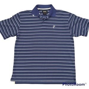 Ashworth EZ tech striped cotton golf shirt L